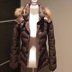 Add Down Puffer Coat, Real Fur Hood